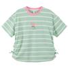 Girls' Striped Colorblock Bow Short Sleeve T-shirt