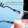 USB Type C Spring Data Cord 90 Degree Elbow PD100W Fast Charging Cable with Digital Display for Laptops Tablets Phones