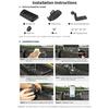 JeCar TJ Phone Holder Upgrade Dash Cellphone Mount With Storage Tray Interior Accessories Compatible With Jeep Wrangler TJ 1997-2006