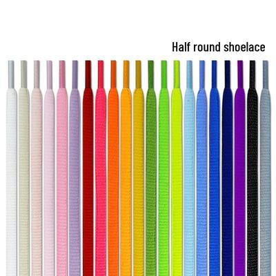 Цветные полукруглые шнурки для кроссовок и ботинок - 7 мм