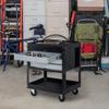 Professional Workshop Trolley Tool Chest Cabinet in Sheet Metal, Black, 68 x 46 x 88cm