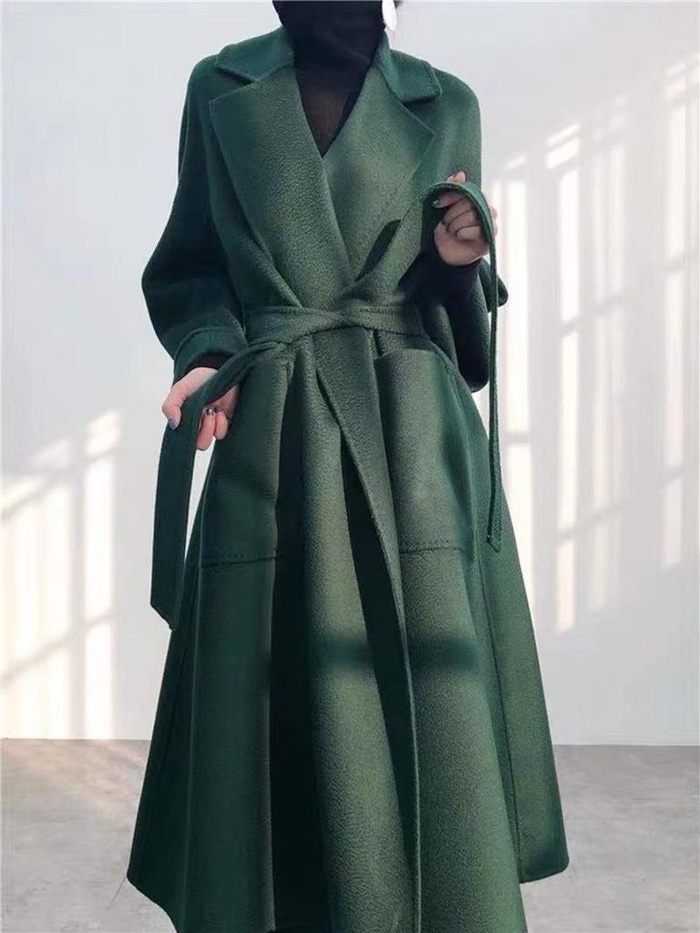 Пальто женское двустороннее кашемировое M Family с эффектом водной ряби, премиум-класса