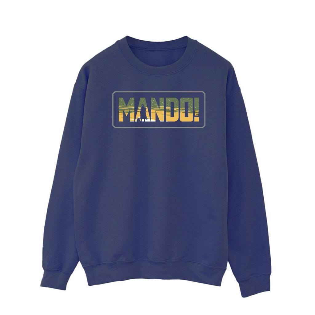 Star Wars Mens The Mandalorian Mando Cutout Sweatshirt