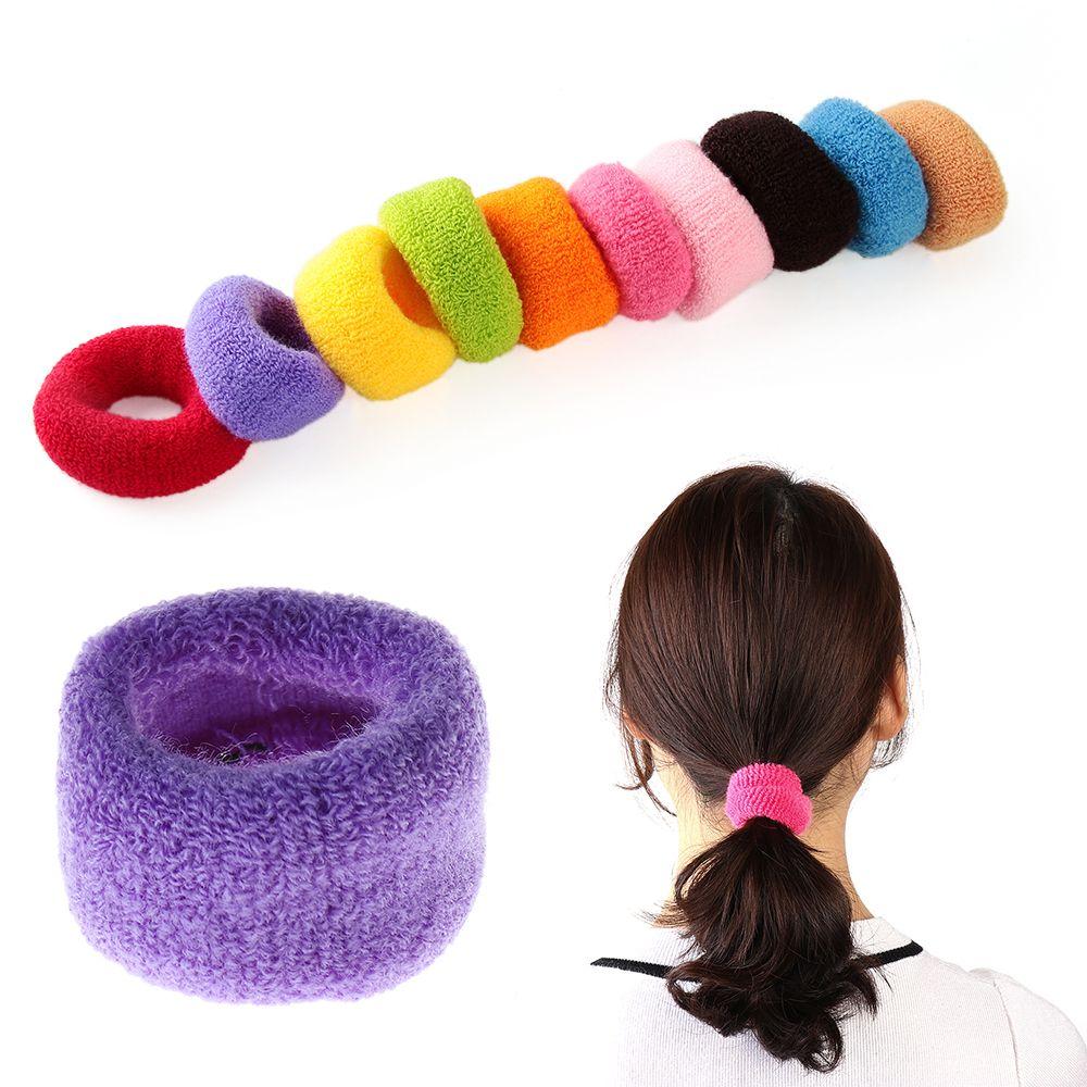 Women's Fashion Rope Big Wide Elastic Accessories Ponytail Hair Holders Hair Tie Rubber Bands