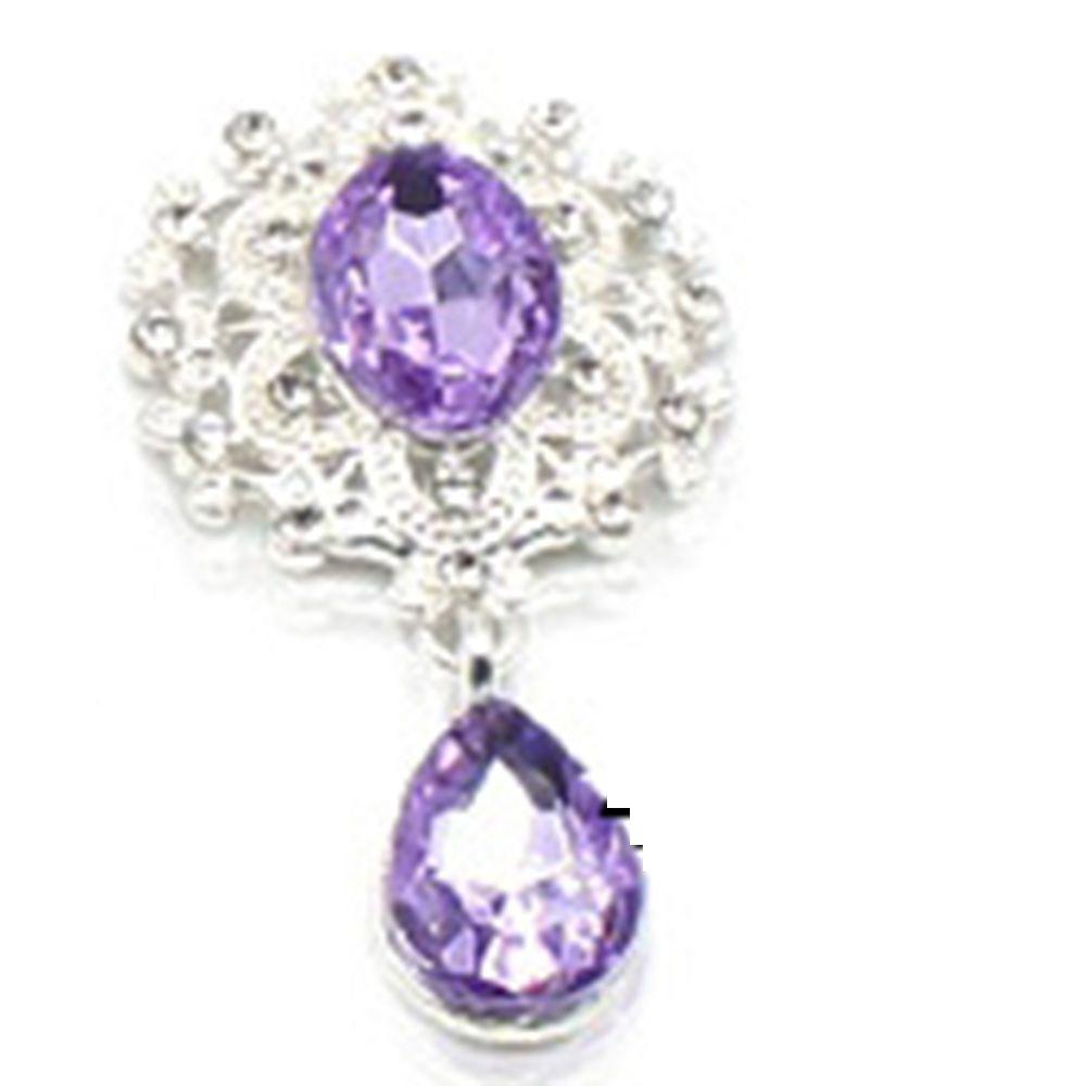 Faceplate Garment Decorative Water Droplets Sewing Button Alloy Rhinestone Pendant Scrapbooking
