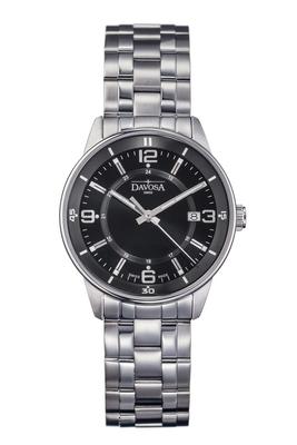 Мужские часы Davosa с датой, Swiss-Made, 168.583.55, Серебристые