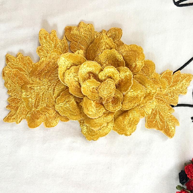 1 шт., нашивка ручной работы, модное платье, аксессуары, сумка, декор, 3D пион, вышитая аппликация, цветы, нашивки, одежда, шитье