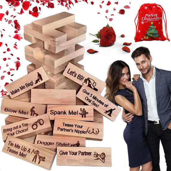 48 шт./компл. взрослых строительных блоков падающая башня свидание вечер пара мероприятия деревянный штабелируемый блок