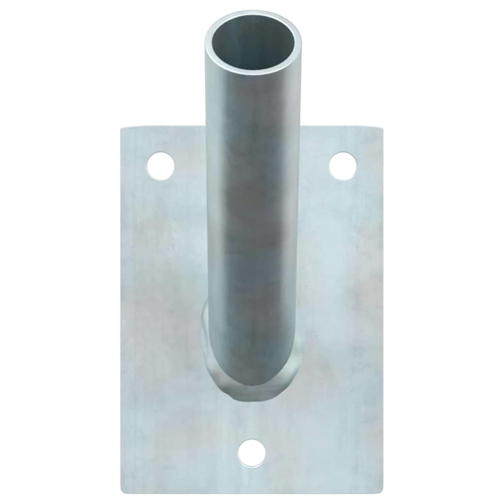 Flag Pole Holder Silver 10.5 x 7.5 x 2.5 cm Steel