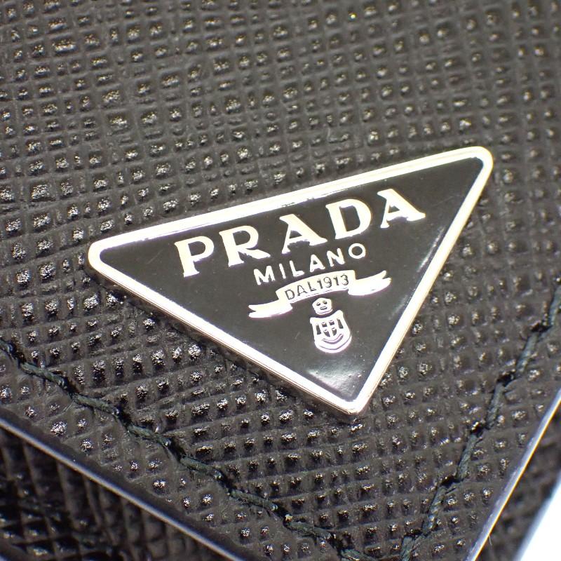 PRADA  2MH021_QHH_F0002 Tri-fold wallet black Safiano mens