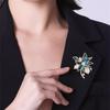 Темпераментная брошь-цветок для женщин и девочек, элегантные изысканные броши, универсальные блестящие корсажи, аксессуары для одежды, подарки