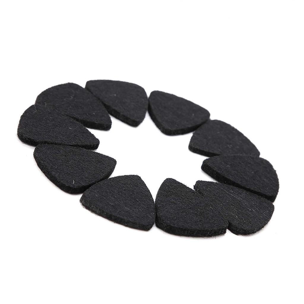 10 шт. высококачественных шерстяных фетровых медиаторов 3 мм для гитары укулеле(черный)