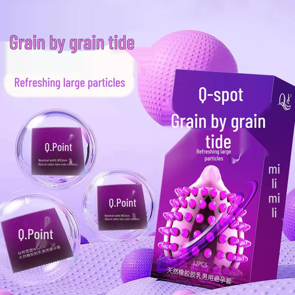 Q Point 369 Large Particle Thickened Desensitizing Condoms - Long-Lasting Delay for Men’s Safety by John Super Bird