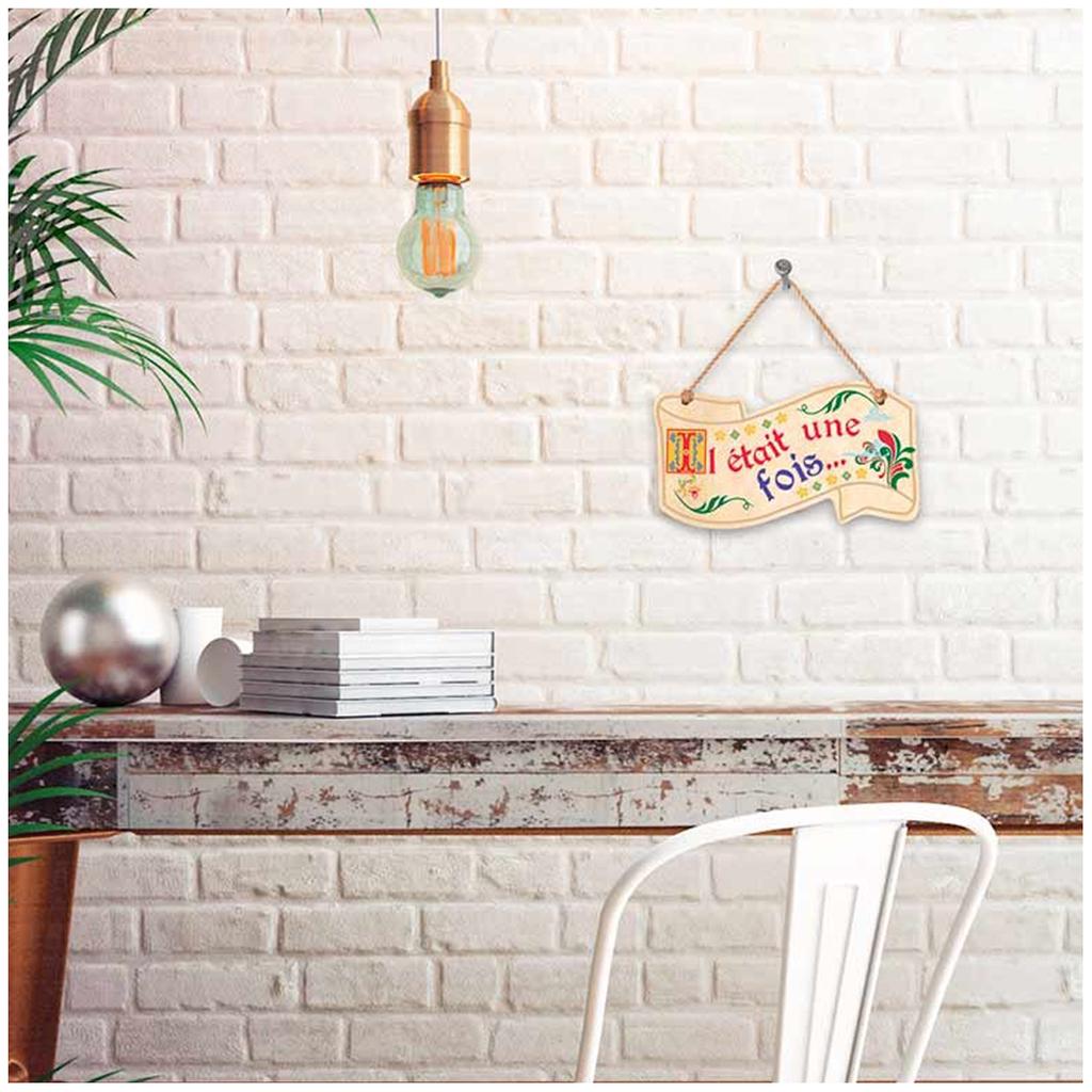 Les Trésors De Lily [Q3148] — Табличка деревянная «Сообщения» бежевого цвета разноцветная (жили-были — пергамент) — 19,5х10. 5 см