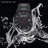 HANNAH MARTIN Men's Watch 40mm Stainless Steel Quartz Fashionable BusinessStyle 3ATM Water Resistance Unisex SportCalendar Watch