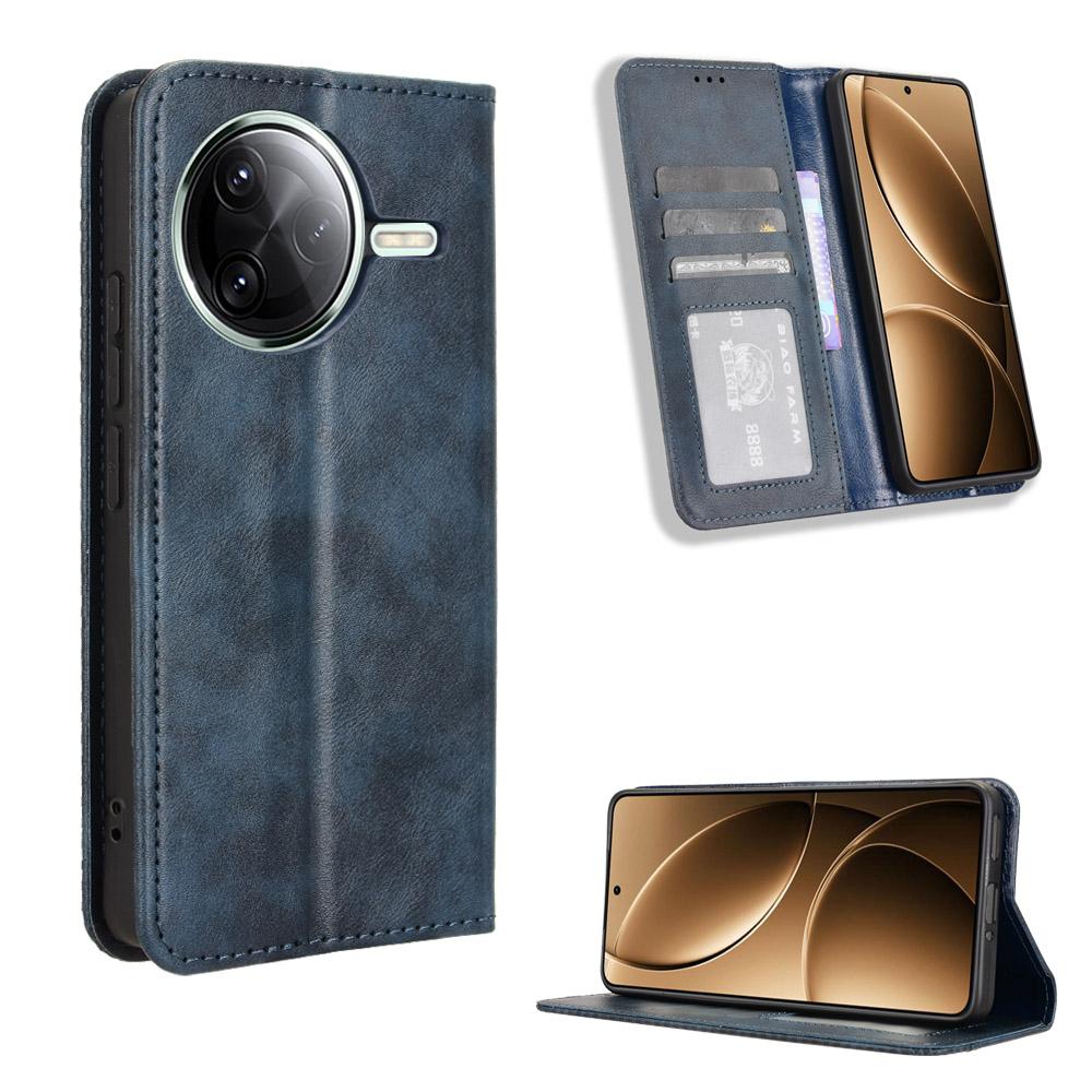 Флип-чехол для Xiaomi Poco F7 Ultra Leather Case [Flip Vintage Leather] Кошелек, ударопрочный, прочный, ретро-чехол для телефона