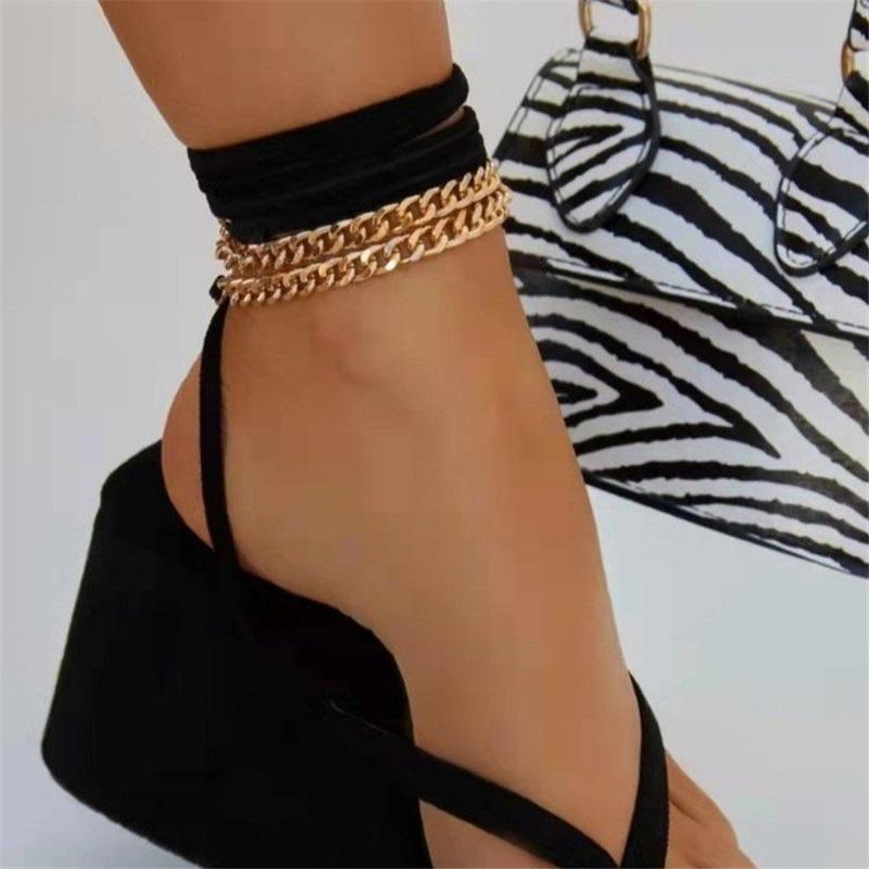 Женские повседневные сандалии с ремешками на толстой подошве