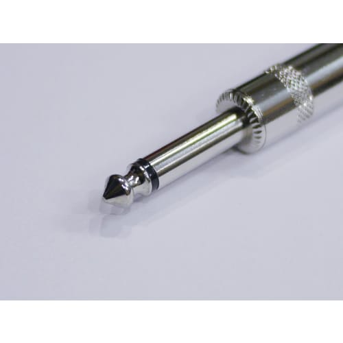 Mono Phone Plug, #280 Type, for DIY Shielding, Original S-Shaped, Straight Type, for Guitar Cables, etc. (Set of 2, Standard)