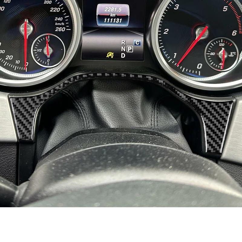 Real Carbon Fiber Car Accessories Speedometer Trim Cover Soft Sticker For Mercedes-Benz W166 GLE/GLS 2016 2017 2018