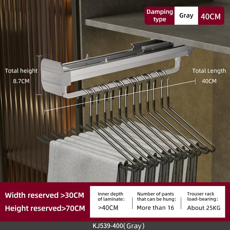 Top Mount Wardrobe Hanger Pulling Out Hangers Extendable Clothes Rail Adjustable Wardrobe Telescopic Rail Rack Trouser Organiser