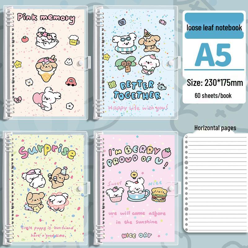 Премиальный съемный мягкий ПВХ-блокнот-папка формата А5 для студентов