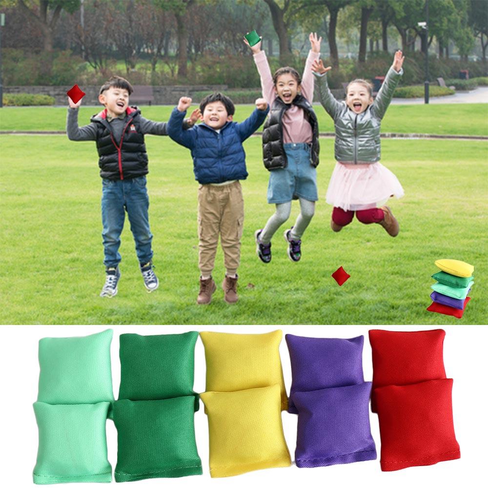 10Pcs Mini Bean Bag Multi Color Portable Cloth Sand Bag Throwing Toy Children'S Interactive Toy Outdoor Sports Throwing Game