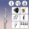 2.8m Stainless Steel All-Metal Light Stand for Photography, Thickened Fill Light & Multifunctional Background Bracket