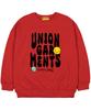 UNION GARMENTS [С подкладкой из флиса] Smile Garments Свободная толстовка Красная