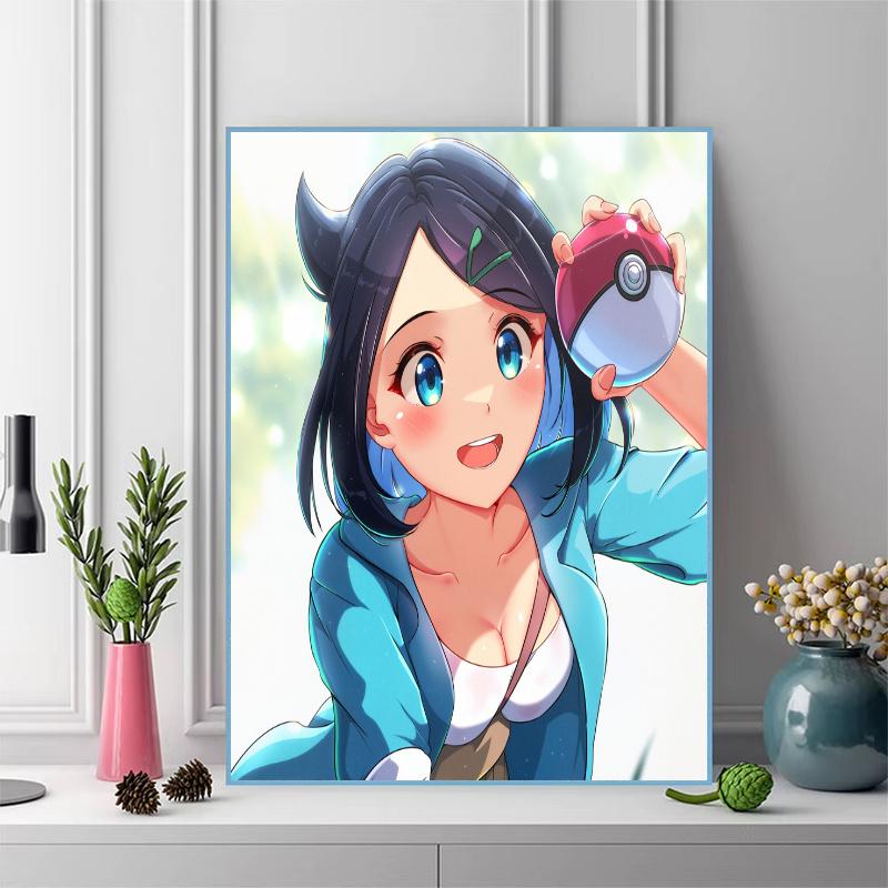 Pokémon Characters 100% Round Full Drill 5D DIY Diamond Painting Embroidery Cross Stitch Rhinestone Décor