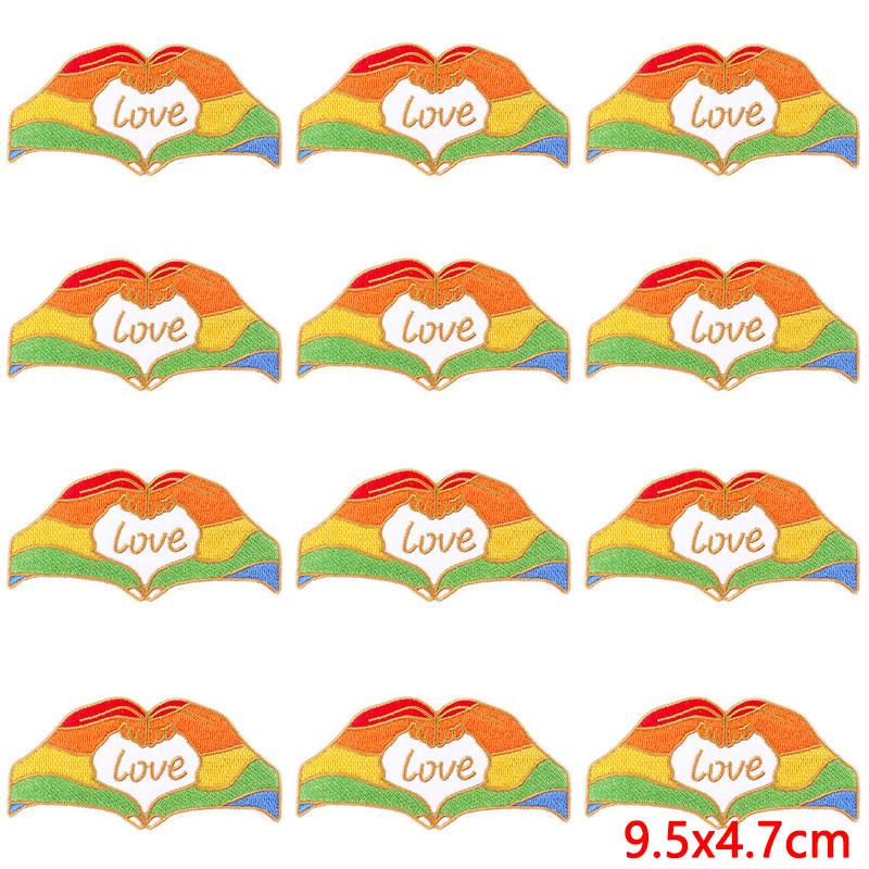 10Pcs/Lot Letters Proverb Patch Iron On Patches For Clothing Cartoon Embroidery Patches On Clothes Animal Patch For Clothes Sew
