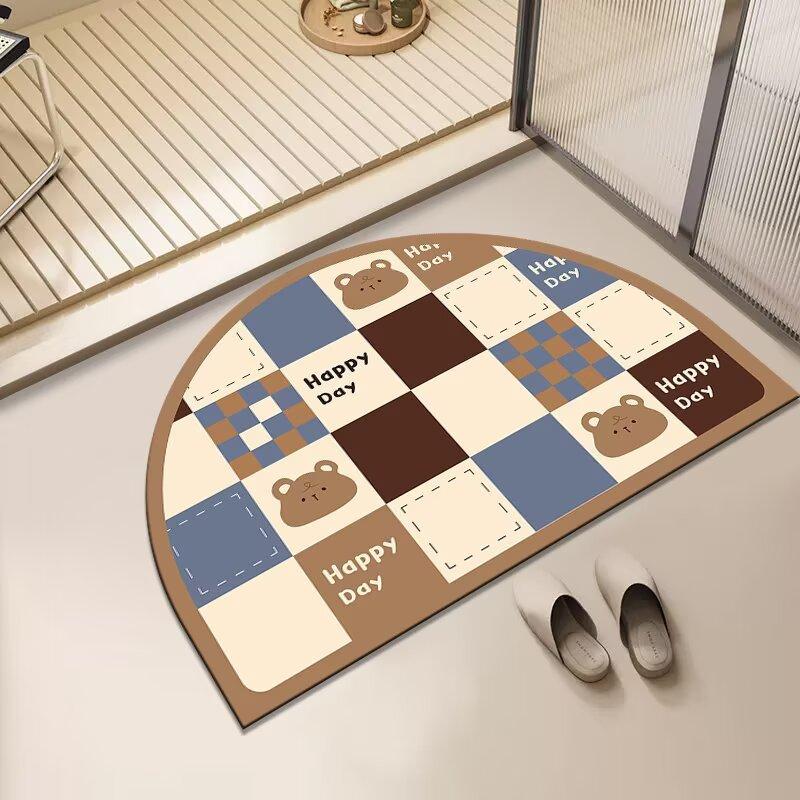 Впитывающий воду и нескользящий коврик для пола в ванной комнате Ковер туалет Диатомовая грязь туалет Бытовой дверной Коврик для ног Коврик для ног