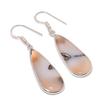 Natural Russian Dendritic Gemstone 925 Sterling Silver Earring 1.97" S0G14