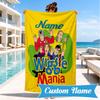 Custom Name Beach Towel Ready Wiggle Microfiber Beach Towel, Lightweight for Summer Travel, Swimming Pool Fan Birthday Gift
