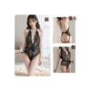 Sexy Upper Half Crotch Open Lace Chest Butt Back Erotic Uniform Clothes for Black Sexy Lingerie [PEREFEVU] Women's Bodysuit, Body, Open, Back,