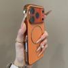 Стеклянный чехол с магнитной крышкой для iPhone 17 Air 16 15 14 13 12 Pro Max Plus Для беспроводной зарядки Матовое покрытие