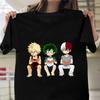 Funny Midoriya Izuku Bakugou Katsuki Todoroki Shoto T-shirt Men's Women's Anime Harajuku Hip Hop Shirt Tops