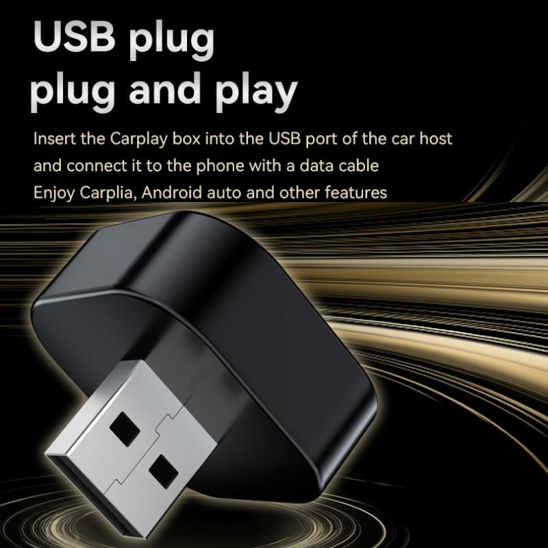 2 in 1 Mini Wireless CarPlay Adapter Android Auto Plug&Play Wireless Smart Car AI Box Intelligent Systems Car Accessories