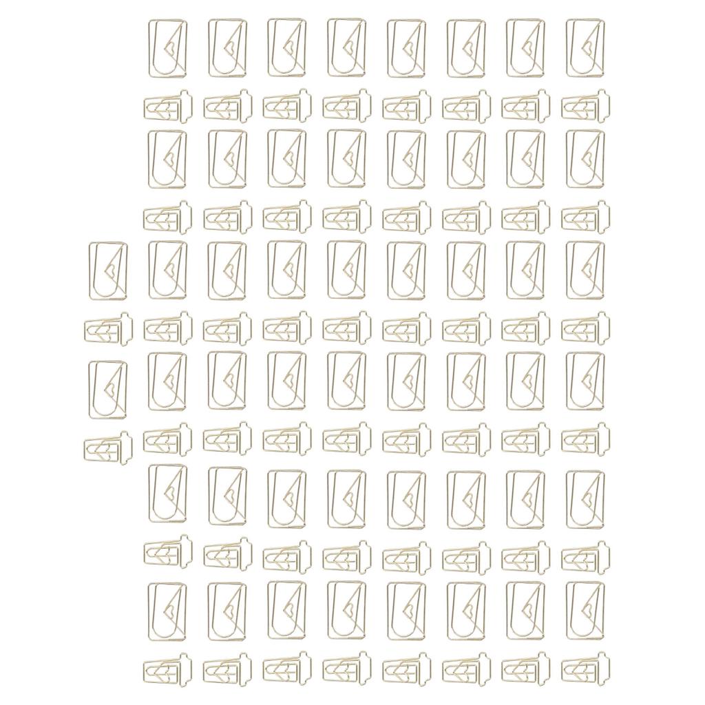 100 шт. Забавные скрепки для планера, не ржавеющие, с гальваническим покрытием, скрепки для конвертов, кофейных чашек, золотистые, для