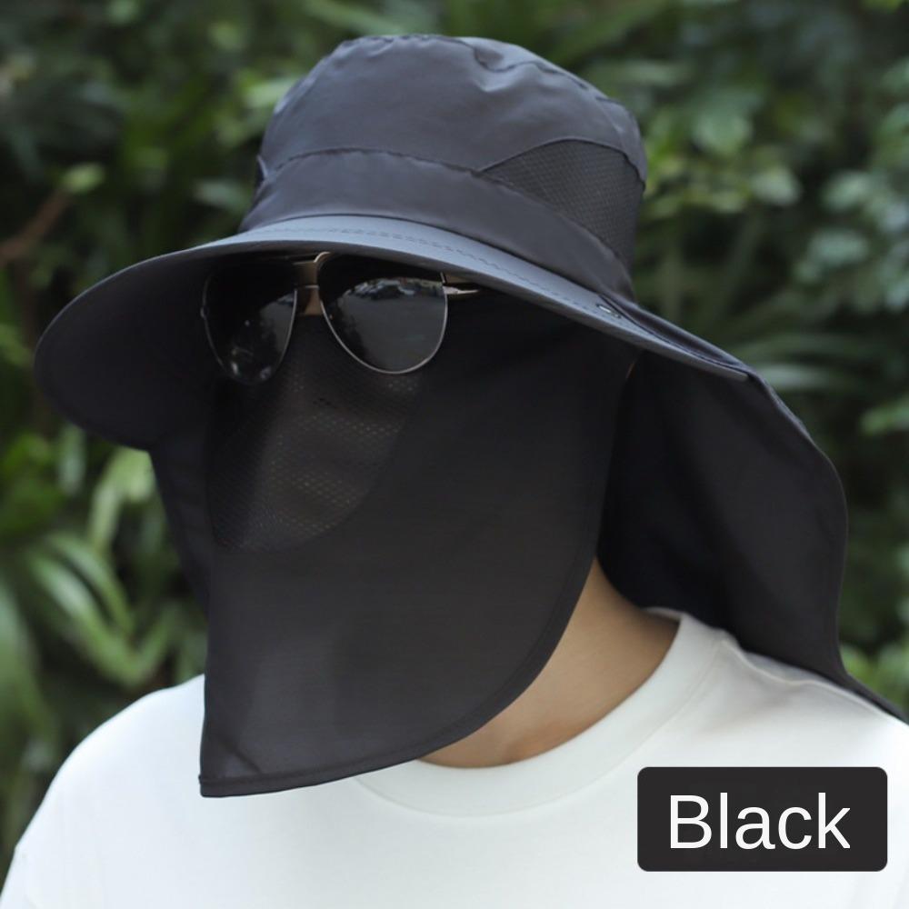 360 Degrees Protection Sun Hat Anti-UV Sunscreen and Shading Agricultural Work Hat Adjustable Breathable Fisherman Hat Spring