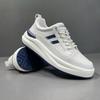 2026 summer new hollow breathable ultra-light platform casual board shoes leather versatile shoes men's shoes