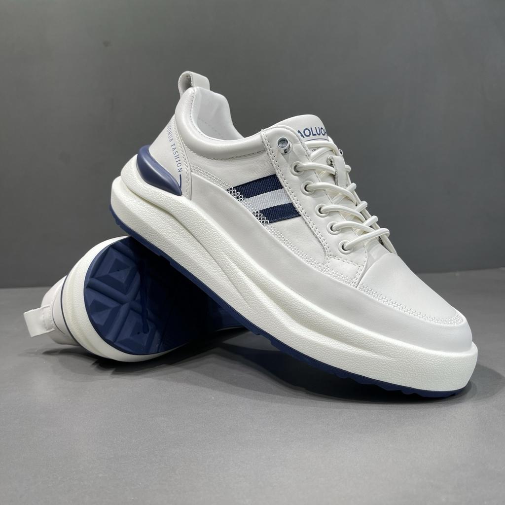 2026 summer new hollow breathable ultra-light platform casual board shoes leather versatile shoes men's shoes