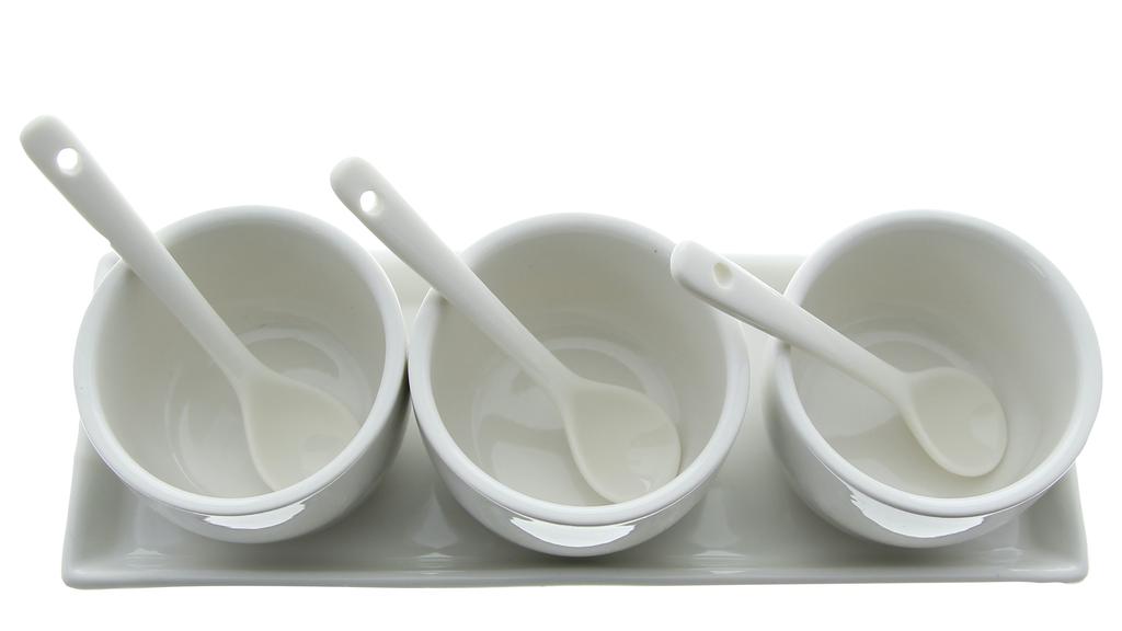BOWLS CONTAINERS FOR SAUCE AND DIP 3 pcs SET