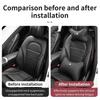 LRPOS1 New 2025 Leather Car Seat Headrest Memory Foam Comfort Neck Pillow Auto Interiors For BMW M X1 X3 X5 F30 F10 E90 F20 E46 E60 E70