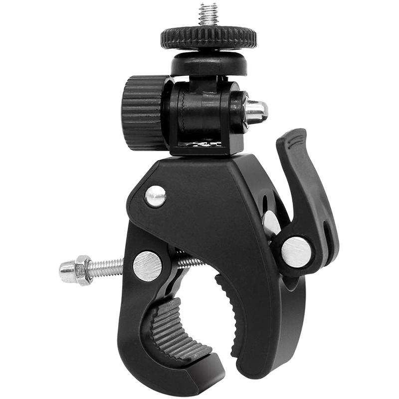 Universal Rotating Clamp Bike Bicycle Motorcycle Handlebar Handle Clamp Bar Camera Mount Tripod Adapter For Sport Camera DV DSLR