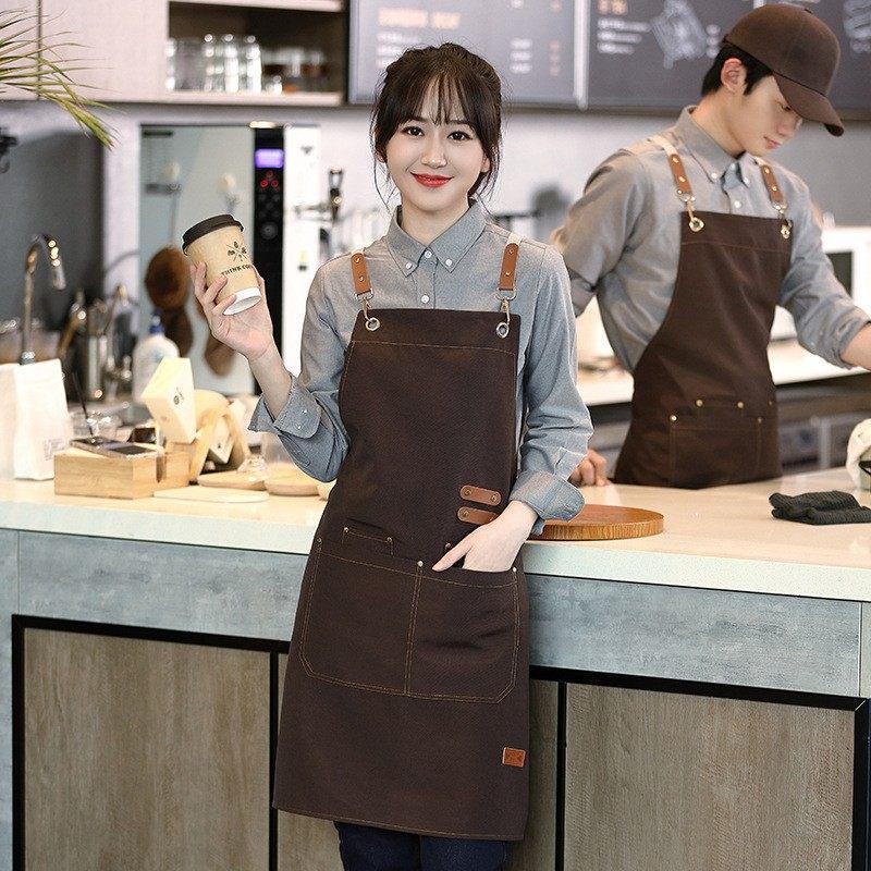 Multifunctional Apron for Kitchen, Gardening, Studio, Supermarket, Milk Tea, Nail Art, Catering, and Waitstaff.