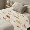 Floral Flannel Blanket - Soft Cozy Warm Breathable Machine Washable Throw for Home Sofa, Office Nap, Halloween & Christmas