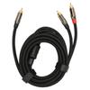 RCA Y Cable Corrosion Resistant Male To Male Gold Plated Stereo RCA Y Adapter for Mixer Subwoofer