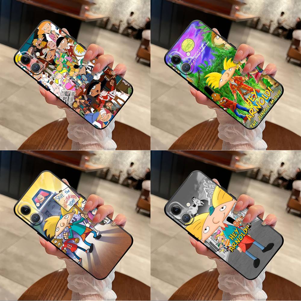 Привет Арнольдс для iPhone 15 16 14 Plus 13 12 11 17 Pro Max 17 Air Черный Мягкий Чехол для Телефона