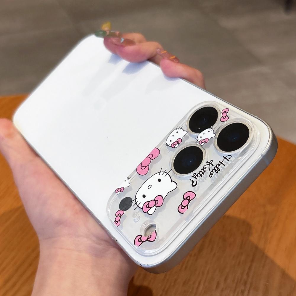 Милый мультяшный защитный чехол для объектива камеры телефона For IPhone 15 16 17 Pro Max HD Защитное стекло For 14Plus 13 Полное покрытие