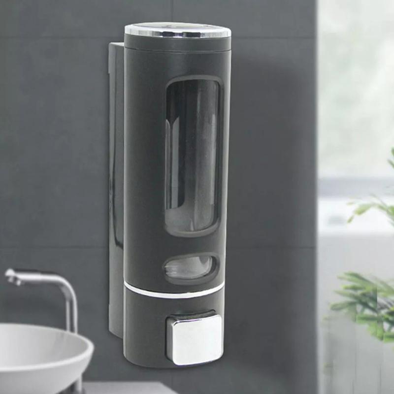 400Ml Shower Soap Dispenser Wall Mounted Shampoo And Conditioner Dispenser Adhesive Handwashing Fluid Dispenser